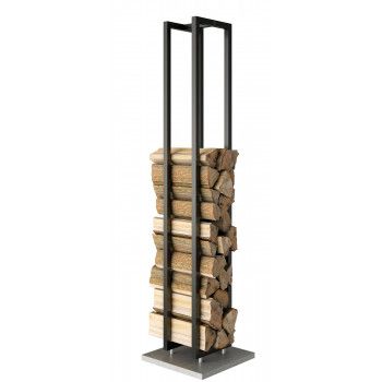 Range bûches - Woodwall Freestanding noir - 1.20m - Rais