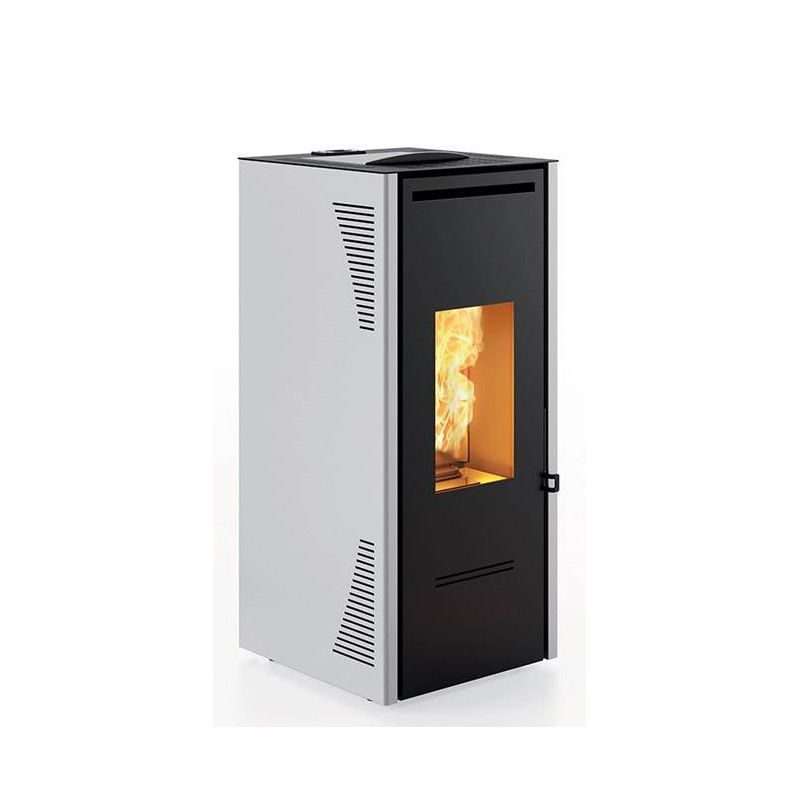 Poêle à granulés TALO 11 gris- Invicta ref P641418 - Poele 11 kw canalisable