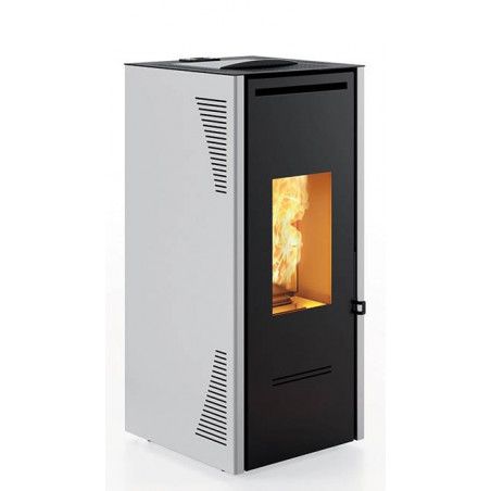 Poêle à granulés TALO 11 gris- Invicta ref P641418 - Poele 11 kw canalisable