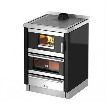 Cuisiniere a bois CADEL KOOK 60 Acier Noir-Poeleplus