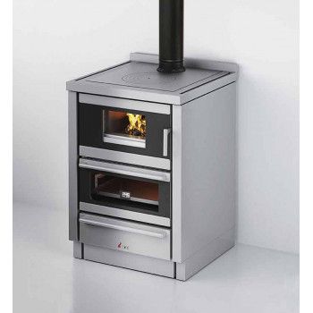 Cuisiniere a bois CADEL KOOK 60 Ambiance Acier Inox-Poeleplus