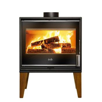  kW - Image d'ambiancePoêle à bois - PARELOUP - Deville ref C077BS-06 - Pied en bois - Raccordable - 8 KW