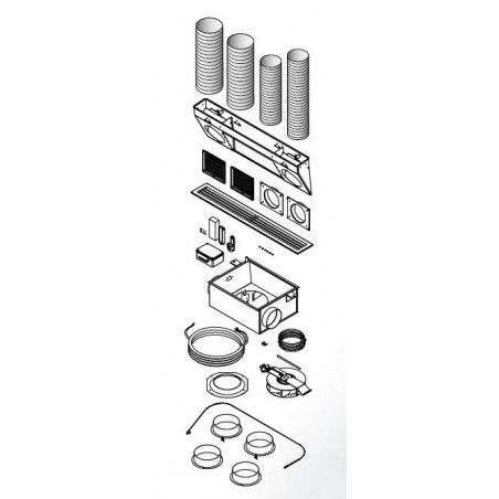 Kit de canalisation air pulsé pour foyers BAYARD - Deville ref C07080