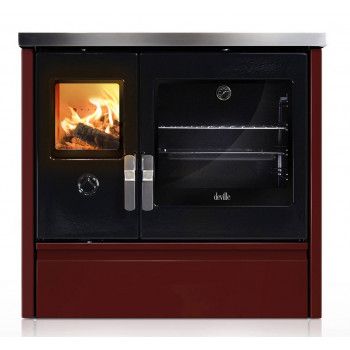 Cuisinère à bois MELISSE 90 - Deville ref C086AB03 - Bordeaux - 10 kW