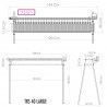 Barbecue spécial brochettes - Tecnoroast - Schéma TRS 40 Large