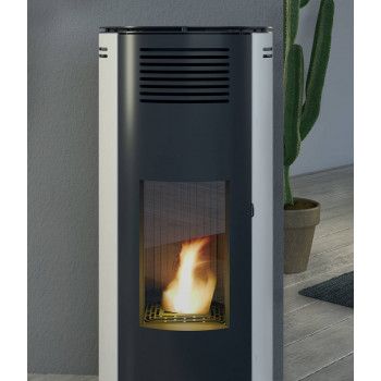 Poêle à granulés MINTA - Cylindrique - 8 kW - Red