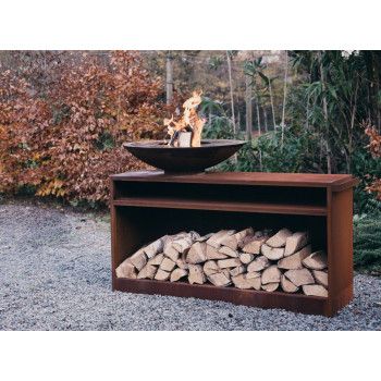 Plancha work station 150 - Meuble de cuisine corten - OUTR