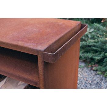 Plancha work station 150 - Meuble de cuisine corten - OUTR