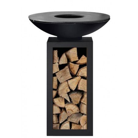 PLANCHA B - Acier noir laqué - Socle ouvert- Outr PLANCHA B - Acier noir laqué - Socle ouvert- Outr