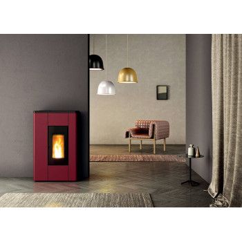 Poêle à granulés MELISSA - 7 kW - Flat - Red