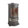 Poêle à bois ORENSE - Poêle cylindrique - Etanche - 8 kW - Finitions chromées - DEVILLE