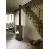 Poêle à bois ORENSE - Poêle cylindrique - Etanche - 8 kW - Finitions chromées - DEVILLE