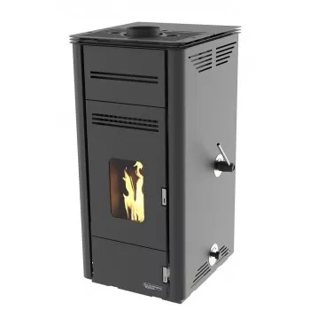 Poêle à granulés sans éléctricité - FIORELLO NATURAL - Anthracite -Laminox