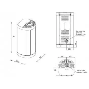 Poêle à granulés sans éléctricité - SOFIA NATURAL SN - Etanche - Laminox