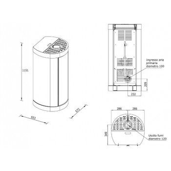 Poêle à granulés sans éléctricité - SOFIA NATURAL SN - Etanche - Laminox