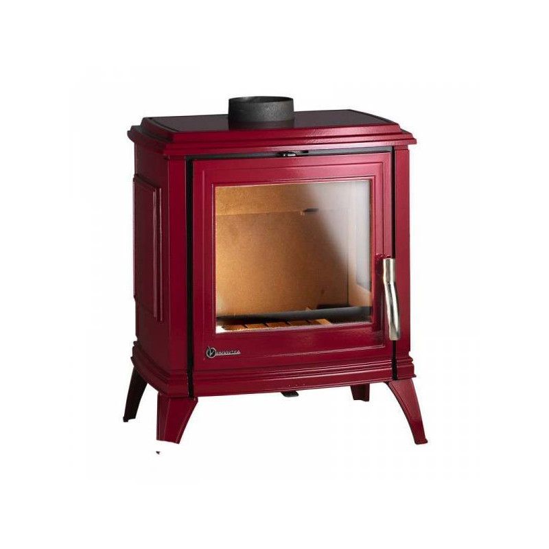 Poêle à bois SEDAN S ÉMAILLÉ Rouge - Invicta Poêle à bois SEDAN S ÉMAILLÉ Rouge - Invicta