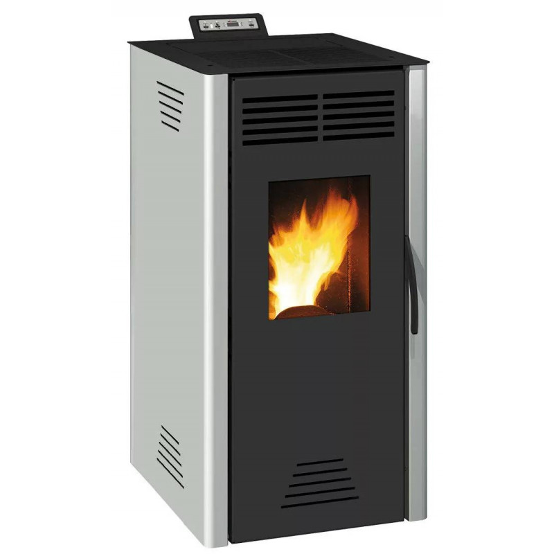 Poêle à granulés ADRANO 7 gris - Invicta ref P640998 - 7 kW - Poêle entrée de gamme 