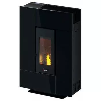 Poêle à granulés GRACE7 - Verre noir - Cadel