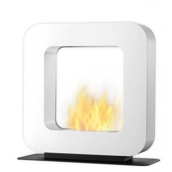 Cheminée bioéthanol CURVA ST blanche - SAFRETTI - ref 100.800.211.01 - Sur pied