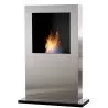 Cheminée CUBITO XT - SAFRETTI - ref 100.500.211.01 - Acier brossé - Design contemporain
