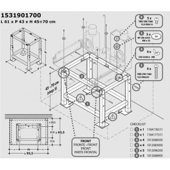 Chaise support pour insert LIERA 70 et 80 - Deville ref P697002