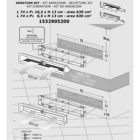 Kit d'aération insert LIERA - ref C02237 - Deville