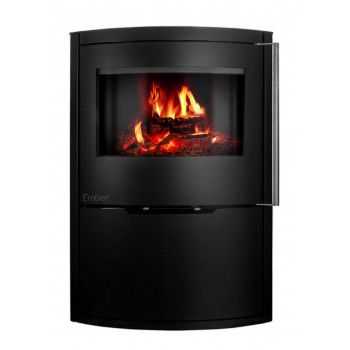 Poêle à bois en acier - O1XL - EMBER - Etanche - 7.6 kW - Acier ou pierre ollaire