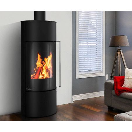 Poêle à bois - F11 VS - EMBER - Accumulateur de chaleur - Cylindrique - Etanche