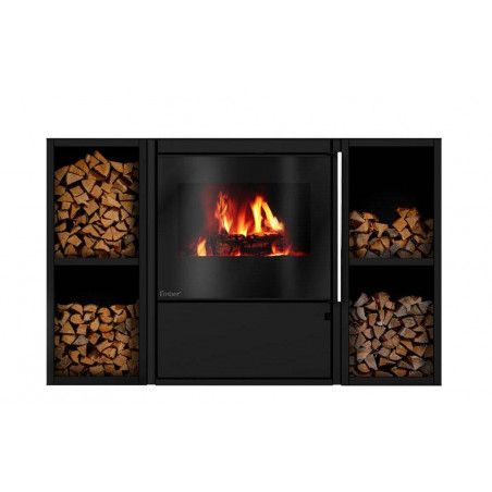 Poêle à bois - M3 VS - EMBER - 8.1kW - Etanche - Étagère à bûches