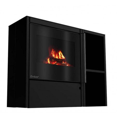 Poêle à bois - M3 VS - EMBER - 8.1kW - Etanche - Étagère à bûches