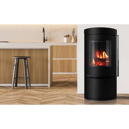 Poêle à bois - COOK - EMBER - Plaque de cuisson - Étanche - 5.5 kW - rendement 85%