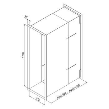 Niche à bois - Traversante shéma - Dixneuf - ref 018.10717N3