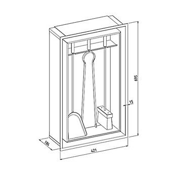 Niche de convection - Serviteur intégré -  Schéma - ref 018.10750N1 - Dixneuf