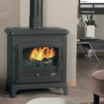 Poêle à bois FONTEVAL - 389143 - GODIN