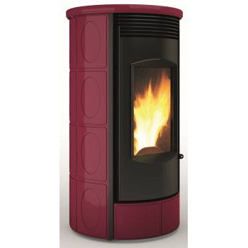 Poêle à granulés PIRANGA HL Bordeaux - Deville ref C077FG-03-HL8 - Pour branchement sur un conduit coaxiale