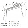 Barbecue MIAMI Grill - CAN0017 - LISA - dimensions des deux modèles