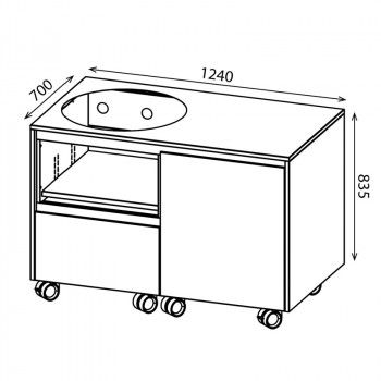 Meuble KAMADO - OKINAWA 120s  - LISA - DImensions