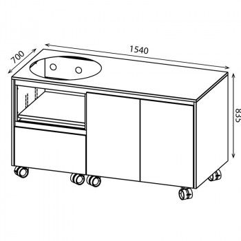 Meuble KAMADO - OKINAWA 150s - Dimensions