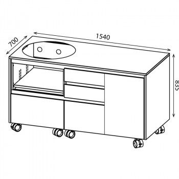 Meuble KAMADO - OKINAWA 150cs - Dimensions