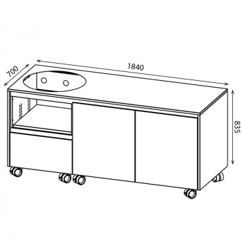 Meuble KAMADO - OKINAWA 180c - Dimensions