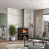 Exemple intégration du poêle à bois SARRA SUR BUCHER - C077CK-06 - Deville - Bûcher intégré - 8 kW