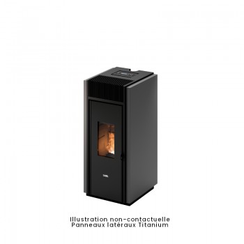 Poêle à granulés BOLD 7 UP TWIN - 7025002 - Cadel - Coloris titanium