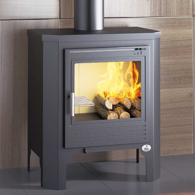 Poêle à bois - M-101 - FM calefaccion - ref 701C01 - exemple d'installation