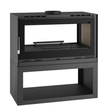 Poêle à bois  M-172 LK - ref 701C36 - poêle double-face - Banc / bûcher