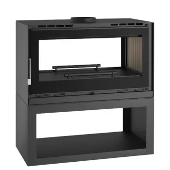 Poêle à bois  M-172 LK - ref 701C36 - poêle double-face - Banc / bûcher