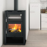 Poêle à bois M-107 - Ref 701C13 - Marque FM Calefaccion - Poêle à bois avec four intégré - Exemple d'installlation Poêle à bois M-107 - Ref 701C13 - Marque FM Calefaccion - Poêle à bois avec four intégré - Exemple d'installlation