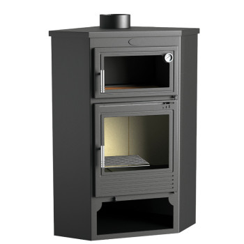 Poêle à bois M-105 H - ref 701C08 - Poêle d'angle avec four - Marque FM Calefaccion