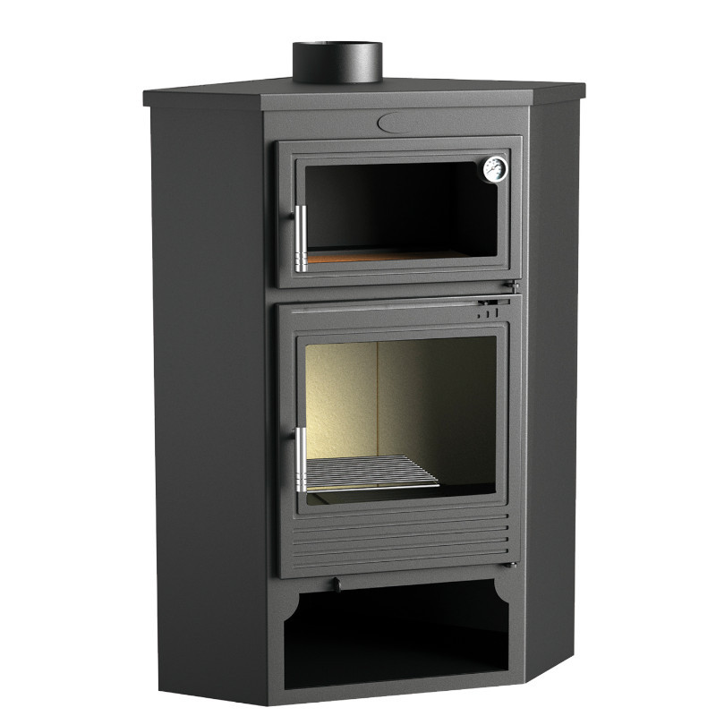 Poêle à bois M-105 H - ref 701C08 - Poêle d'angle avec four - Marque FM Calefaccion