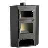 Poêle à bois M-105 H - ref 701C08 - Poêle d'angle avec four - Marque FM Calefaccion