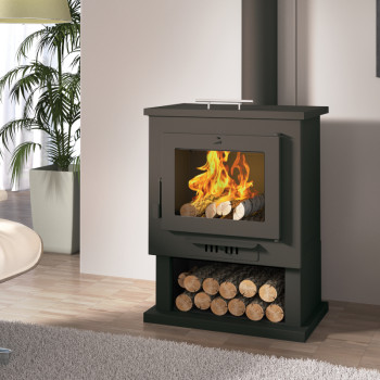 Poêle à bois CH-1 - ref 705C02 - Petit prix - 15 kW - FM Calefacion - Image d'ambiance